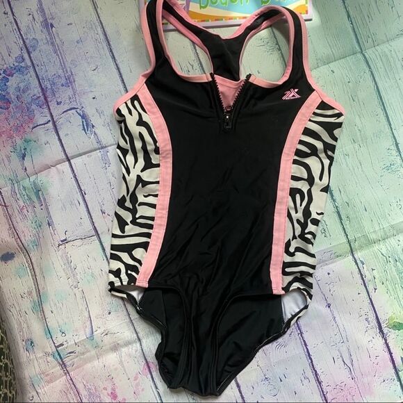 ZeroXposur | Pink Zebra One Piece Swim Suit - Picture 1 of 7